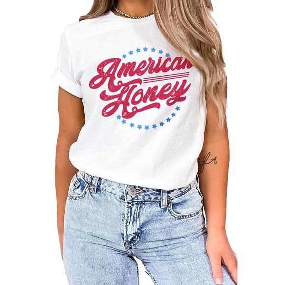 Azura Exchange  White American Honey Graphic Tee - Picture 8 of 8